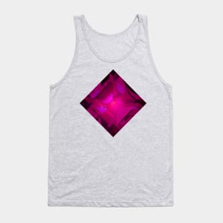 Pink Square Shape Gemstone Tank Top